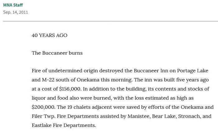Buccaneer Inn (Mister Charlies Buccaneer Inn) - 2011 Retrospective Article